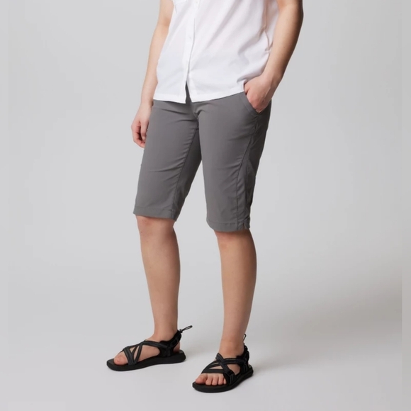NWT Columbia Women's Anytime Outdoor Long Short Gray - Picture 4 of 13